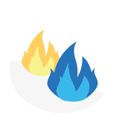 fire, flames, blue, yellow, 