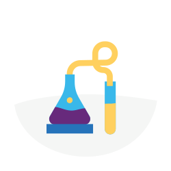 Flask and test tube 